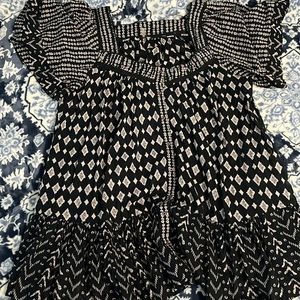 FREE PEOPLE BOHO FLOWY MINI TUNIC DRESS